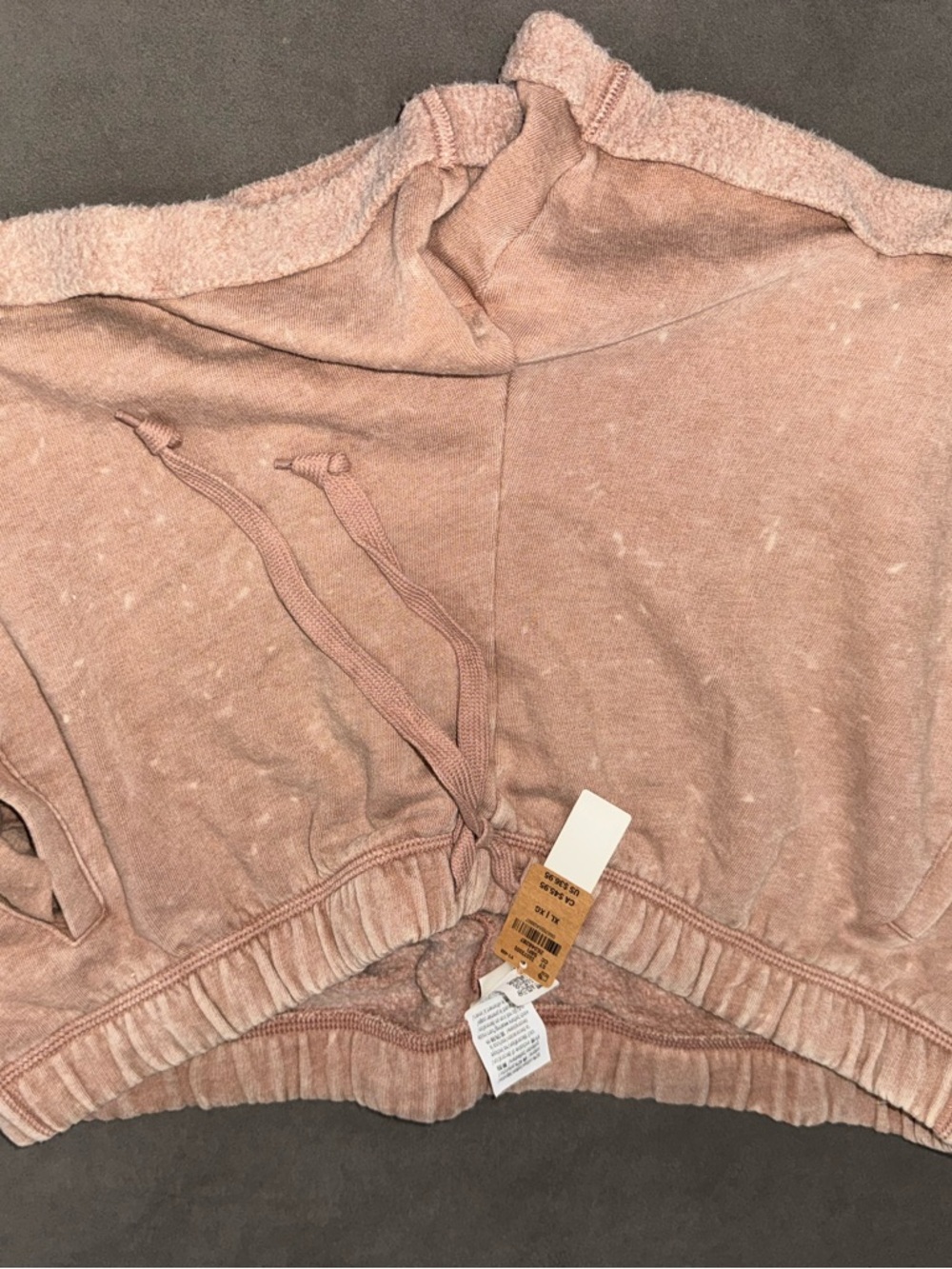 Cropped Dusty Rose sweat-shorts